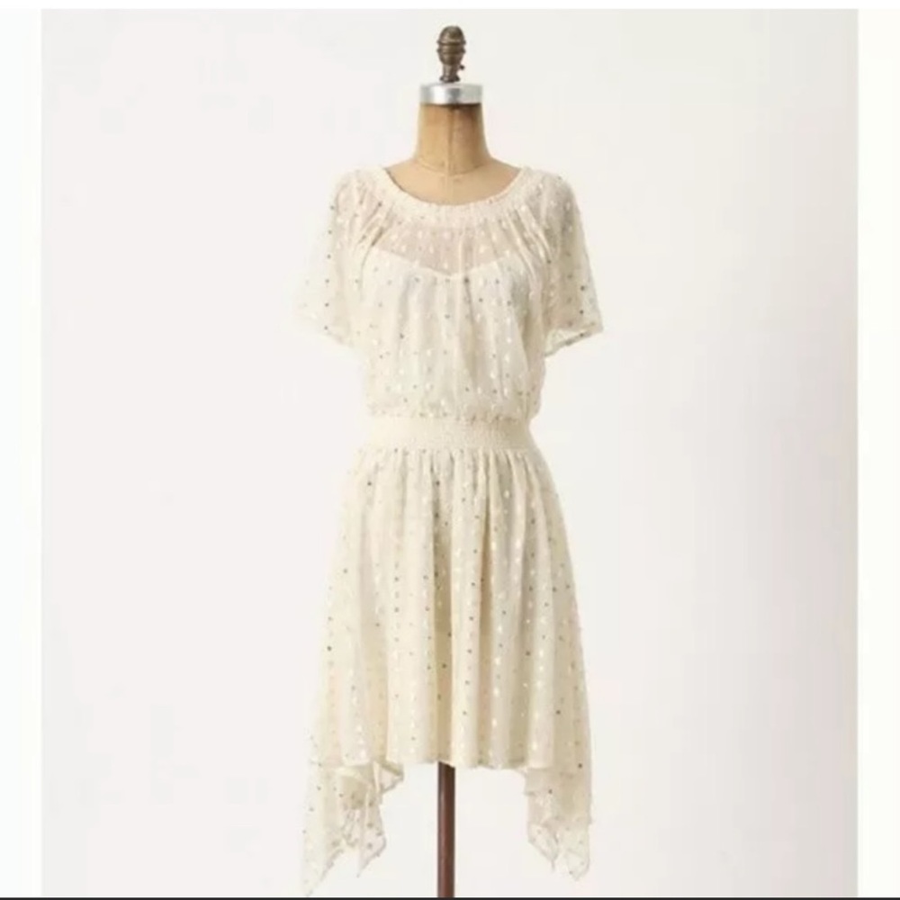 Anthropologie Leifnotes Dot Gleam Dress